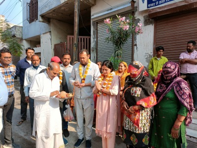 महापौर अनिता ममगाई ने विकास कार्यों का किया शिलान्यास 