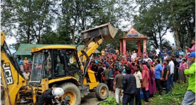 भारी विरोध के चलते तुंगनाथ क्षेत्र में अतिक्रमण हटाने गई प्रशासन की टीम बैंरग लौटी