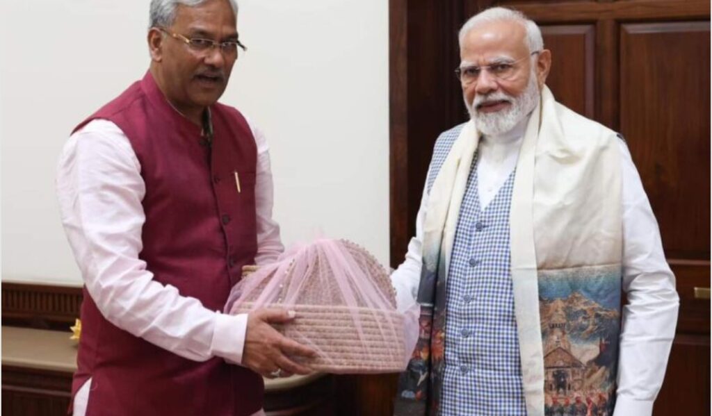 हरिद्वार सांसद त्रिवेन्द्र रावत ने प्रधानमंत्री नरेन्द्र मोदी से की मुलाकात
