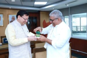 मुख्यमंत्री ने केंद्रीय वन, पर्यावरण एवं जलवायु परिवर्तन मंत्री भूपेन्द्र यादव से की मुलाकात