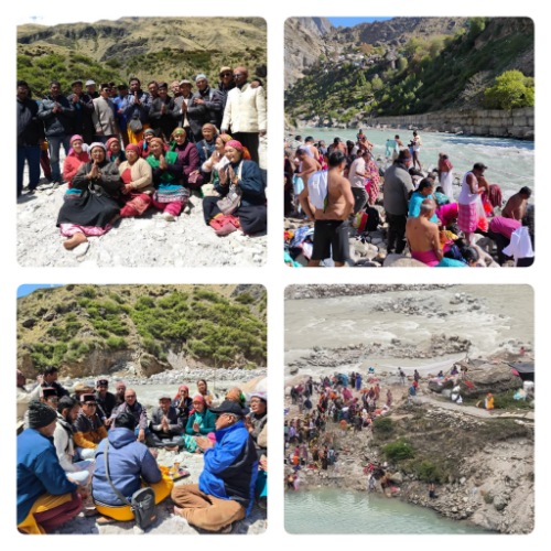 माणा गांव में शुरू हुआ पुष्कर कुंभ, दक्षिण भारत के श्रद्धालुओं ने लगाई आस्था की डुबकी