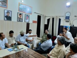 प्रदेश सह प्रभारी सुरेन्द्र शर्मा व प्रदेश उपाध्यक्ष संगठन धस्माना ने ली विभिन्न प्रकोष्ठों की बैठक