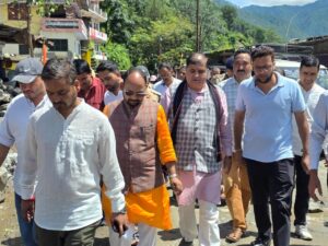 महेंद्र भट्ट ने रुद्रप्रयाग एवं चमोली के आपदाग्रस्त क्षेत्र का किया दौरा