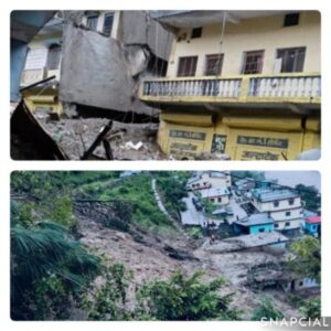 चमोली: थराली क्षेत्र में बादल फटने से भारी तबाही, सड़कों पर आया मलबा
