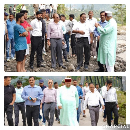 लोक निर्माण विभाग के 62 मार्ग व आठ सेतु हुए क्षतिग्रस्त, महाराज ने किया प्रभावित क्षेत्रों का स्थलीय निरीक्षण