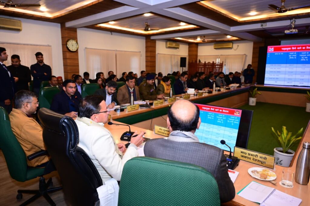 मुख्यमंत्री ने की देहरादून जनपद के विकास कार्यों की समीक्षा, समन्वय और समयबद्धता पर दिया जोर