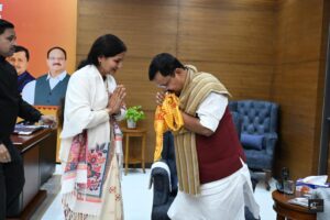 पूर्व मेयर अनिता ममगाई ने भाजपा राष्ट्रीय अध्यक्ष नितिन नवीन से की शिष्टाचार भेंट 