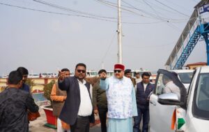 महाराज ने बनबसा में ₹500 करोड़ की आधुनिक लैंड पोर्ट परियोजना का किया निरीक्षण