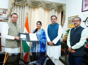 सीएम धामी से मुख्यमंत्री आवास में सपना राणा ने की मुलाकात 