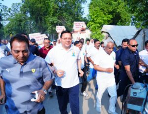 मुख्यमंत्री ने पुलिस लाइन देहरादून में आयोजित रन फॉर योगा कार्यक्रम में किया प्रतिभाग