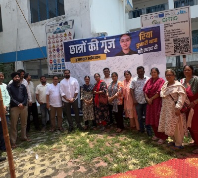 कांग्रेस का रिया थापा को न्याय दिलाने की मांग को लेकर सेवला कलां चौक पर हस्ताक्षर अभियान