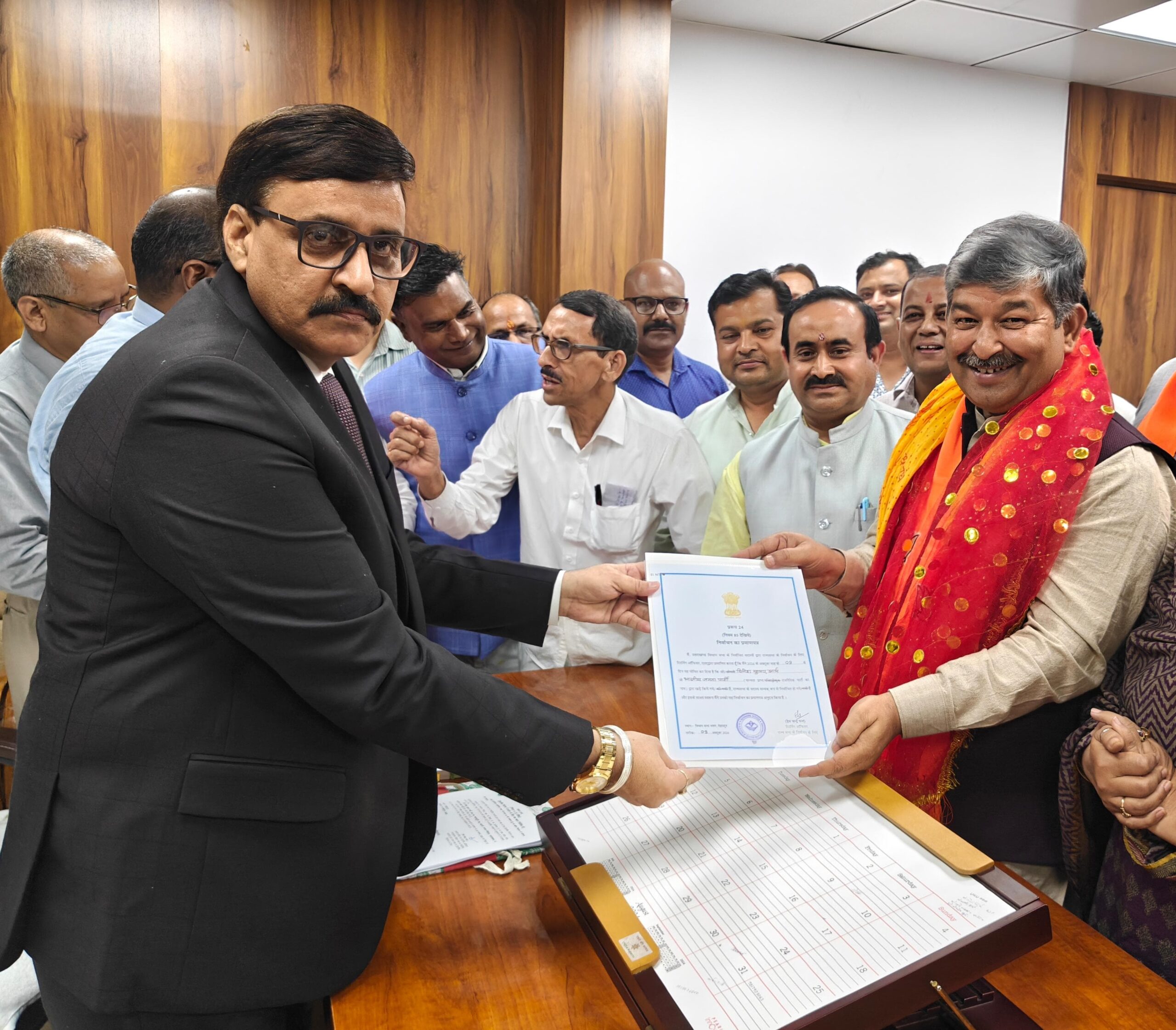 दिनेश आर्य निर्विरोध राज्यसभा सांसद निर्वाचित, भाजपा प्रदेश अध्यक्ष भट्ट ने दी बधाई 