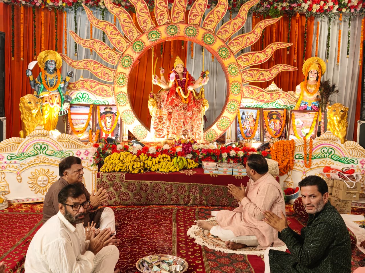 रुद्रपुर: महापौर के आवास पर माता की चौकी की धूम