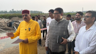 महाराज ने किया शारदा कॉरिडोर, नायकखेड़ा के कार्यों का स्थलीय निरीक्षण